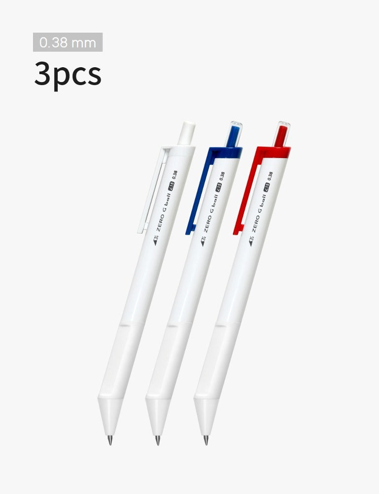 Zero G Tec | Ballpoint Pen | 15° | 0.38mm | Multi-Pack