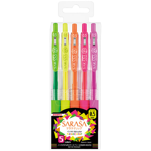 Zebra Sarasa Clip Gel Ballpoint Pen 0.5mm Neon Color