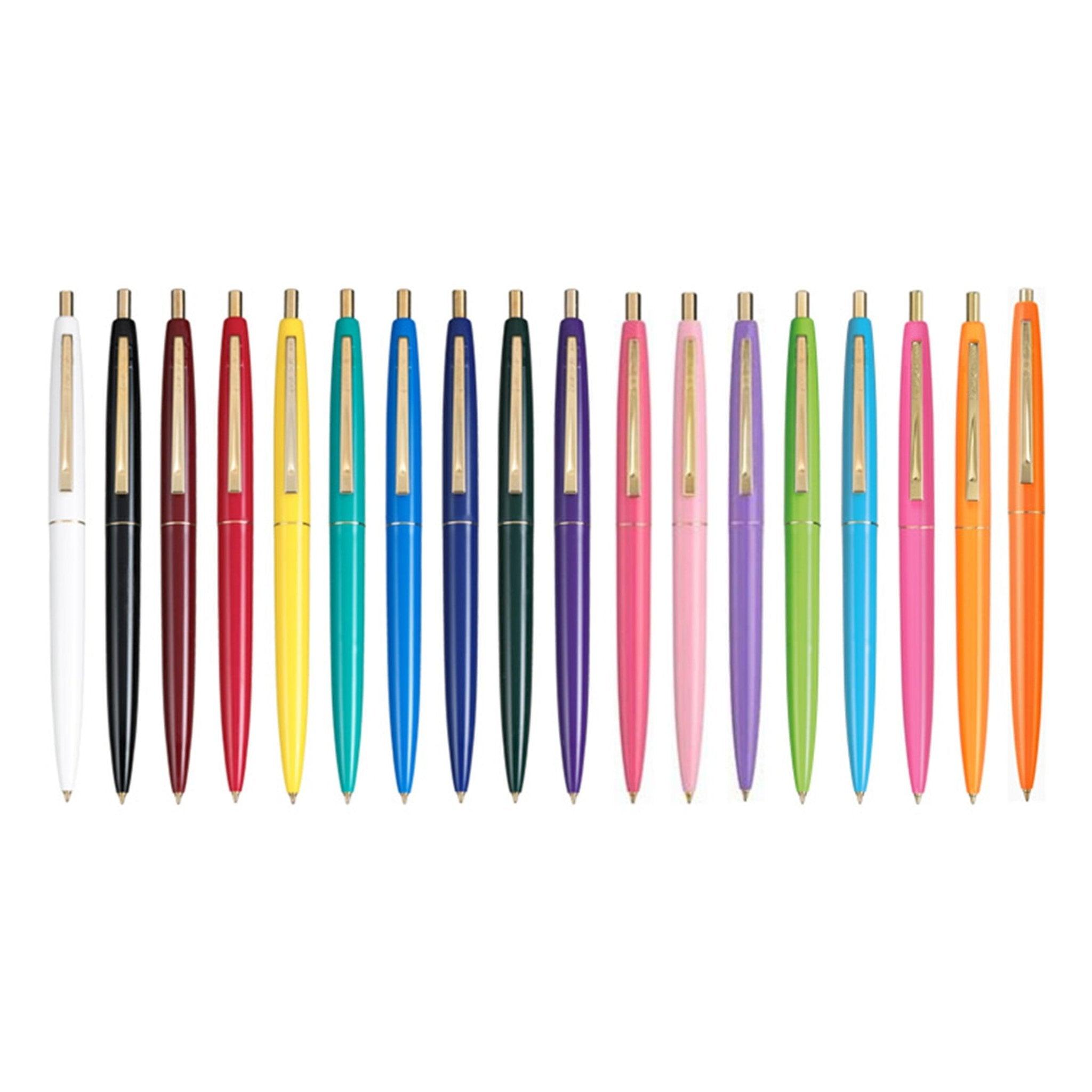 Bic Limited Retro Button Ballpoint Pen Colorful Press Pen 0.7mm Black Core