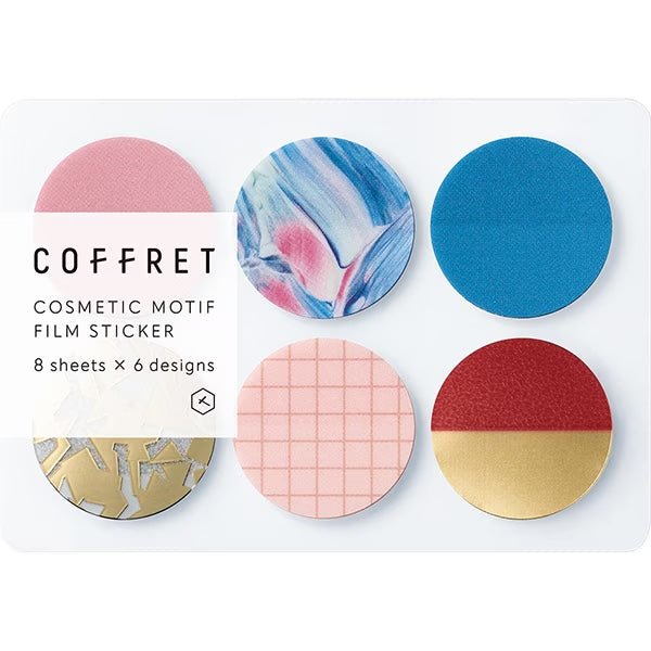 COFFRET Cosmetic Motif Film Stickers Circle / KING JIM