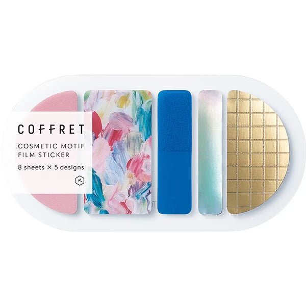 COFFRET Cosmetic Motif Film Stickers Round / KING JIM