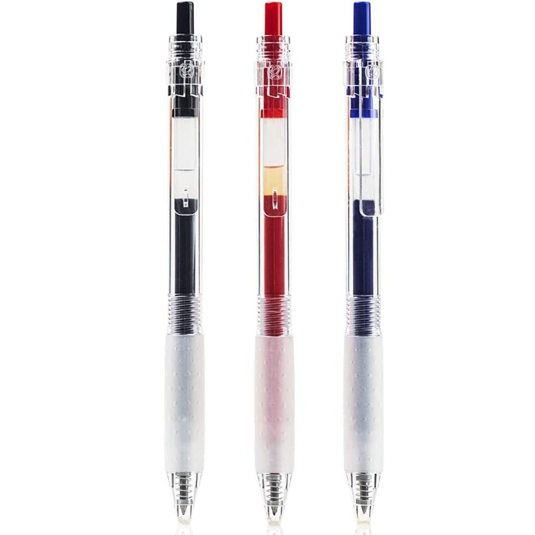 Kaco Keybo Transparent Gel Ink Pen 0.5mm-Pack Of 10 - INDOFUTURE - Gel Pens