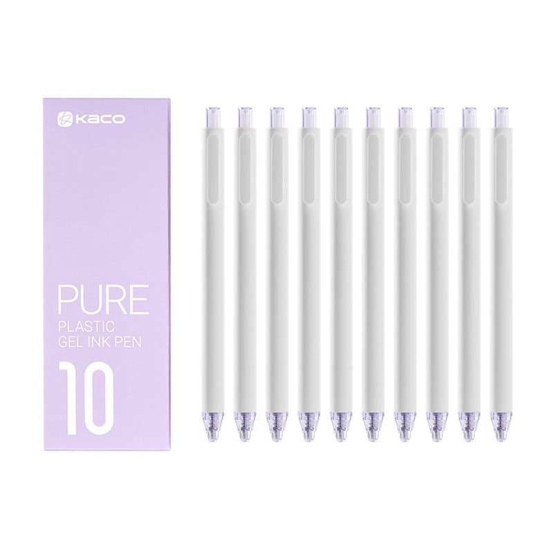 Kaco Pure Soft Touch Candy Black Ink Gel Pens- Pack of 10 - INDOFUTURE - Gel Pens