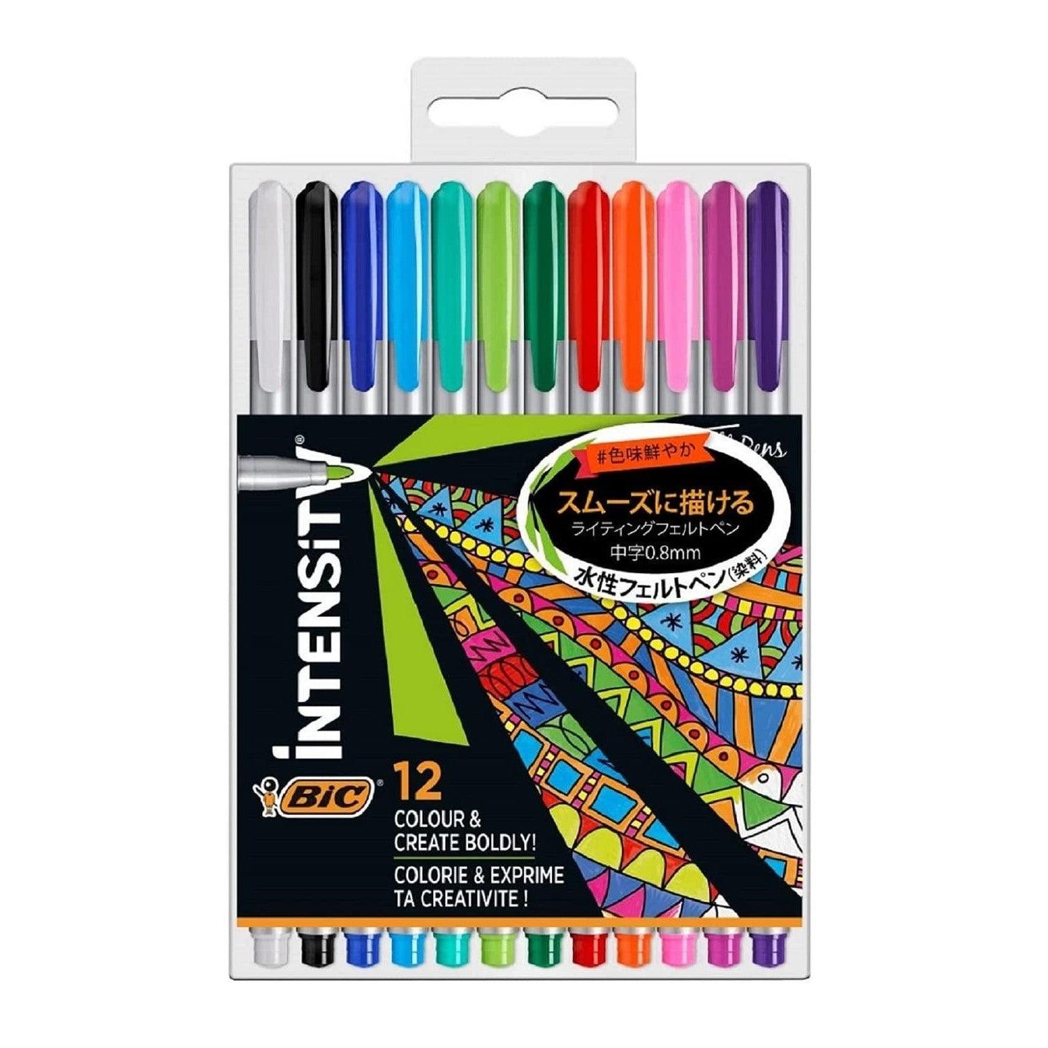 BIC Intensity Medium Felt-Tip pen 0.8mm Water-based pen ITS-FEPMDPK12