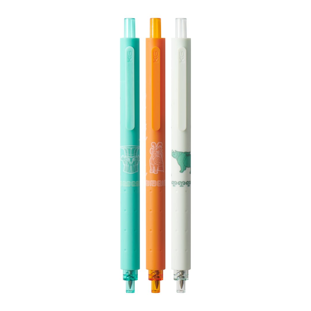 Rocket Bronze Age 3pc Gel Ink Pen Set (with National Museum of China) - INDOFUTURE - Gel Pens