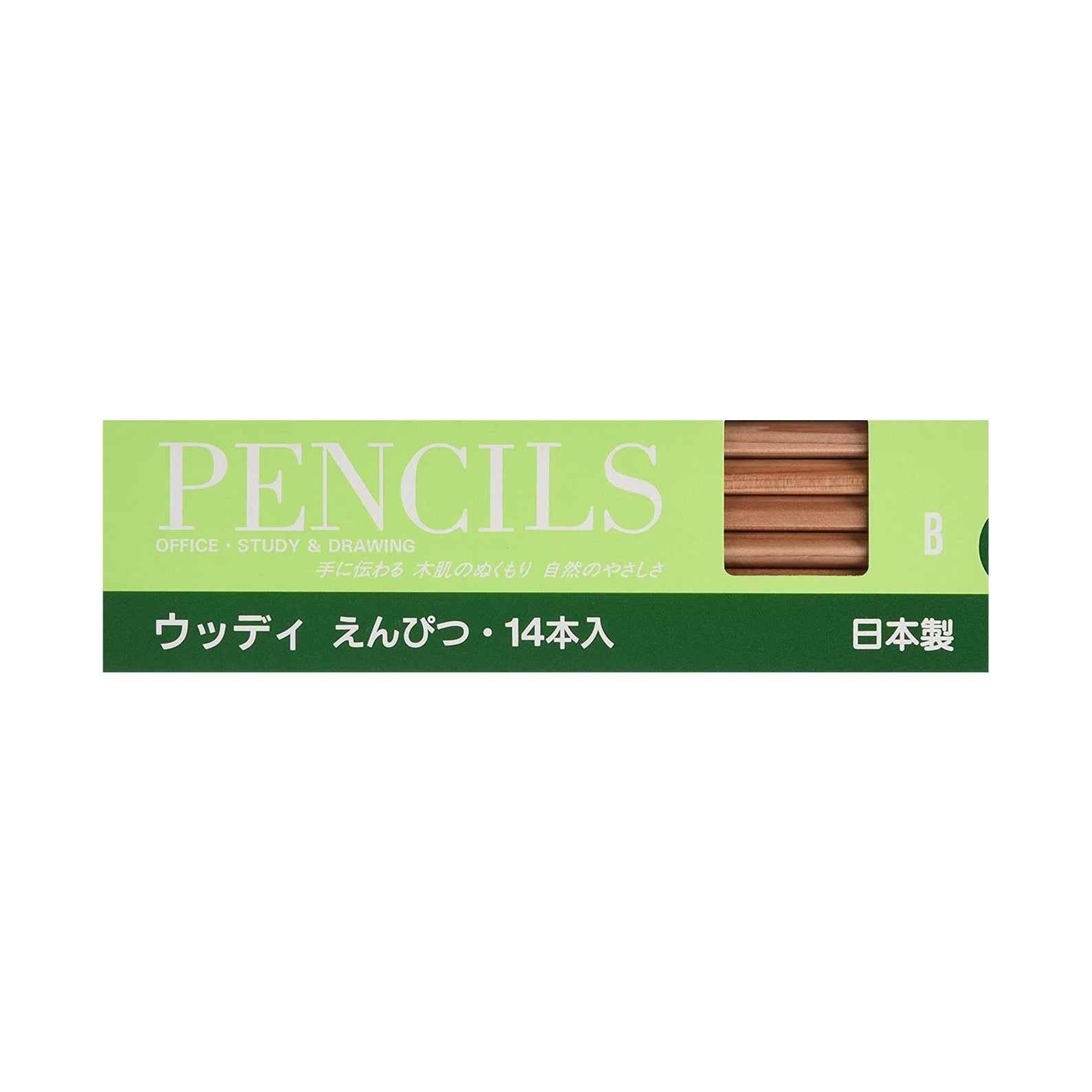 Woody Wooden Pencil 14 Pack / Kita-Boshi Pencil