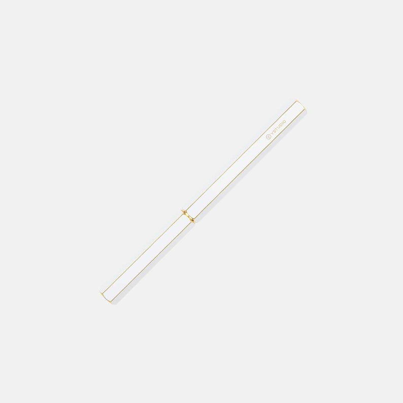 Ystudio | Classic Revolve | Rollerball Pen | Brass | White