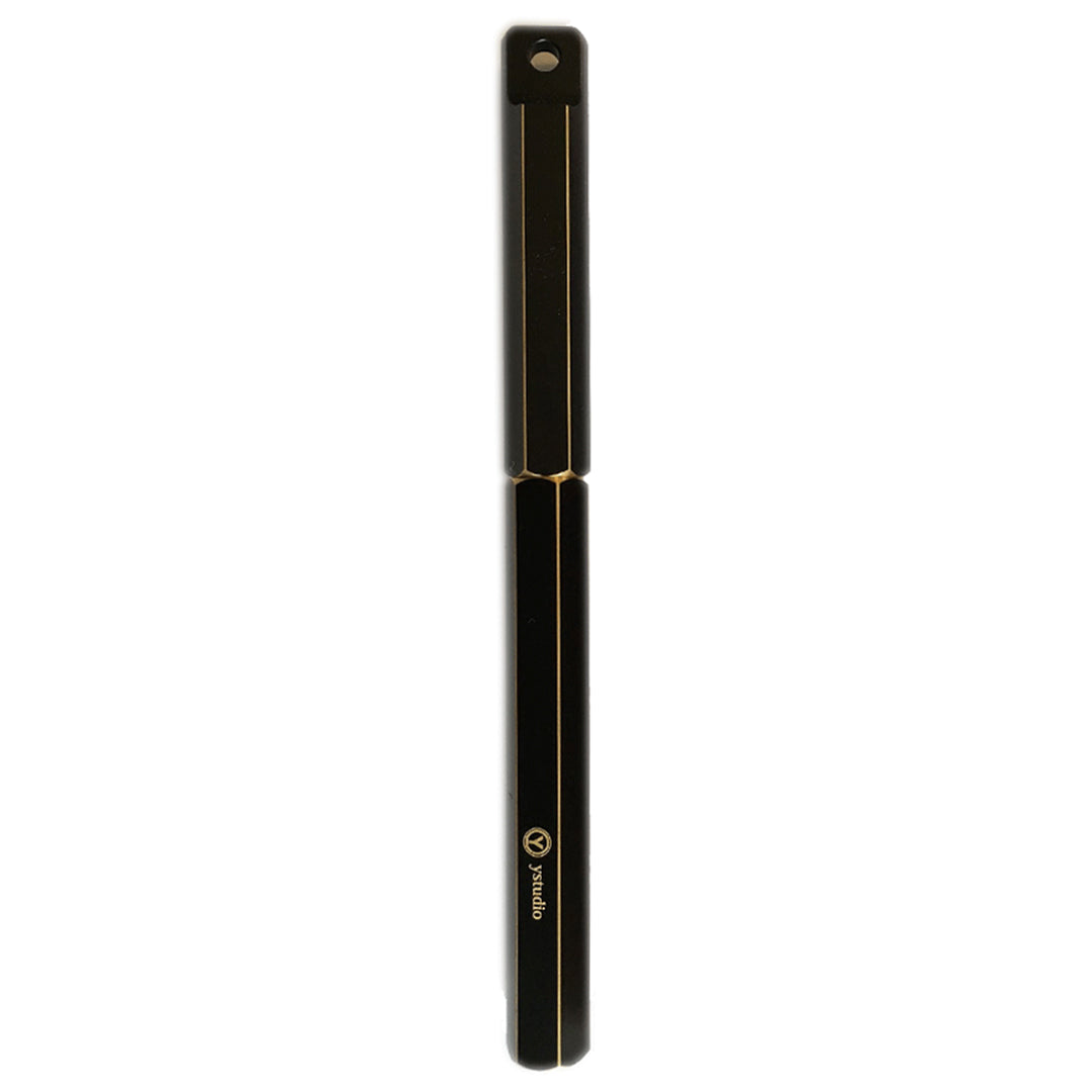 Ystudio | Portable Fountain Pen | Classic Revolve | Brassing Black