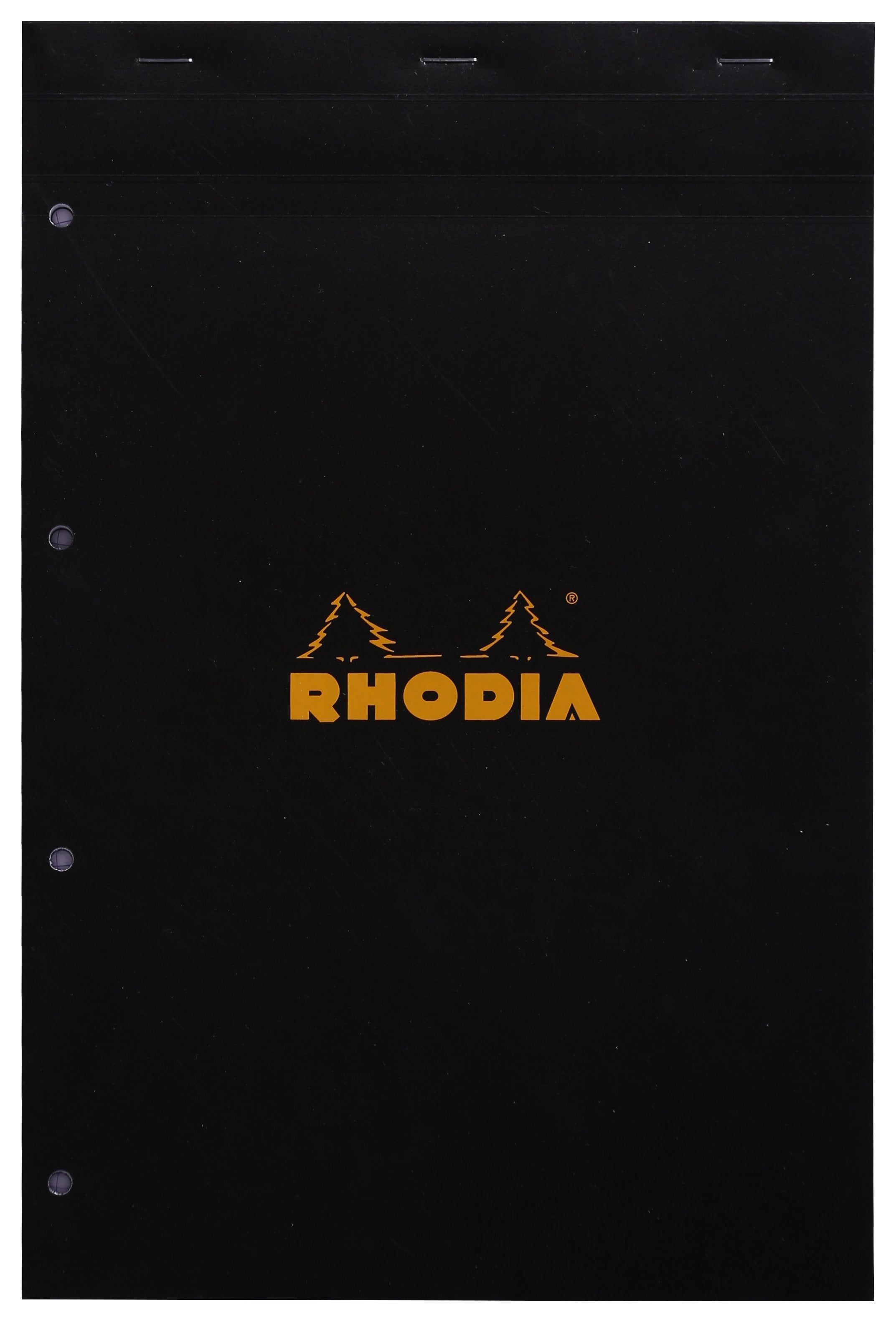 Rhodia Basics Four Punched Stapled Square Grid Notepad - A4+