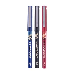 Pilot V7 Liquid Ink Roller Ball Pen (1 Blue + 1 Black + 1 Red)